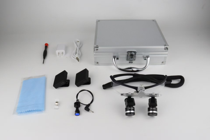YWJ-MG11U 3.0X-5.0X Adjustable Ergonomic Dental Medical Ergo Surgical Loupe with 5W LED Headlight